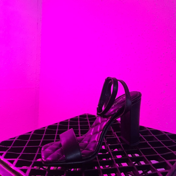 Black Open Toe Heels - Picture 5 of 7